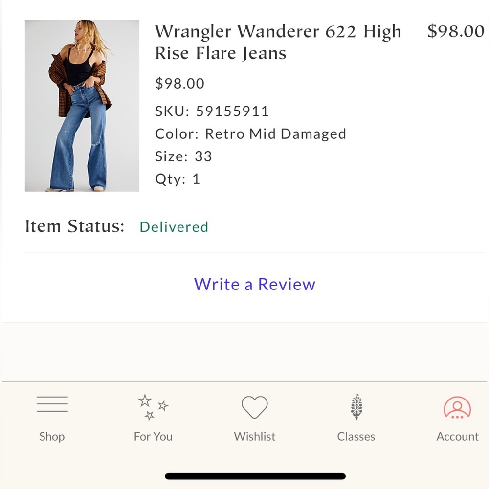 Free People / Wrangler High Rise Flare Jeans